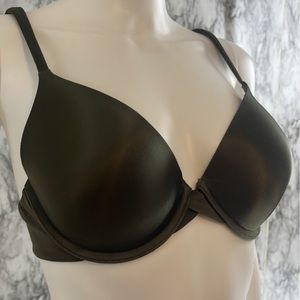 34C Victorias Secret Bra green preowned full coverage push-up underwire